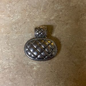 Sterling Silver Oval Pendant